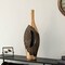 27-Inch Fiberglass Vintage Farmhouse Floor Vase, Boho Wedding Centerpiece - Unique Black and Gold Rustic Design Tall Vase - Perfect Decoration for Living Room, Bedroom, Entryway, Hallway and Kitchen